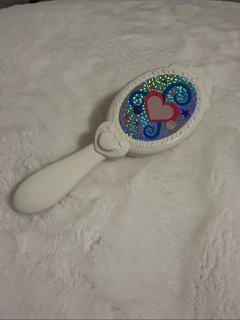 Build A Bear Workshop White Brush Holographic & Hearts RARE HTF RETIRED BABW - Picture 4 of 8